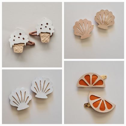 Summer Theme | Leather Hairclips